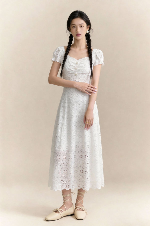 Althea Eyelet Maxi Dress