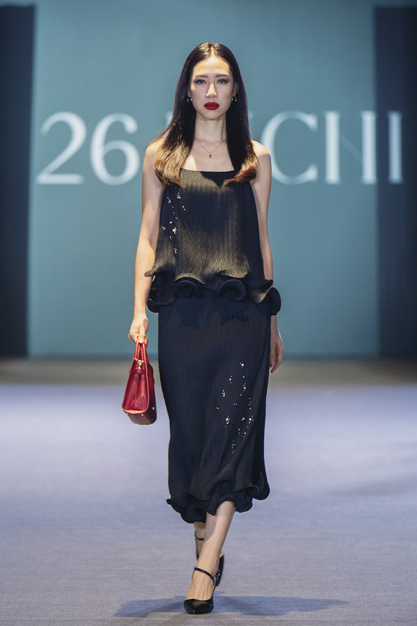 Aurore Wavy Ruffle Top