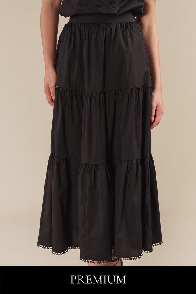 Elara Flowy Layer Maxi Skirt