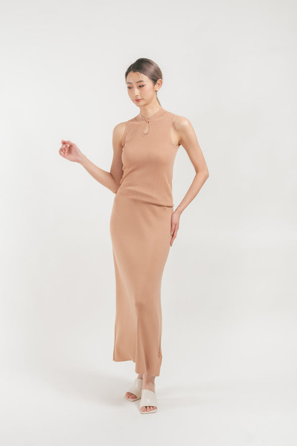 Elrissa Ribbed Cutout Sleeveless Top