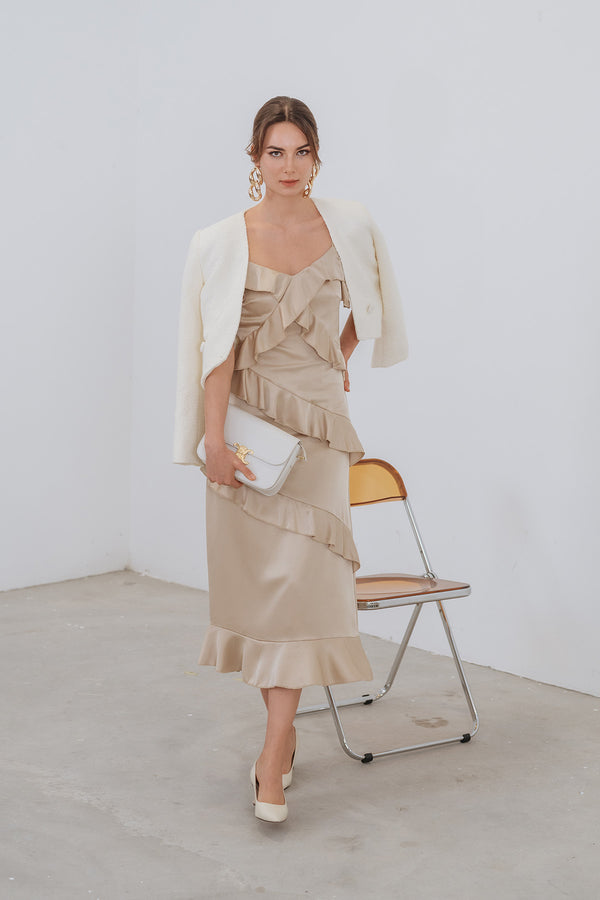 Julizza Tweed Single Row Double Breasted Jacket