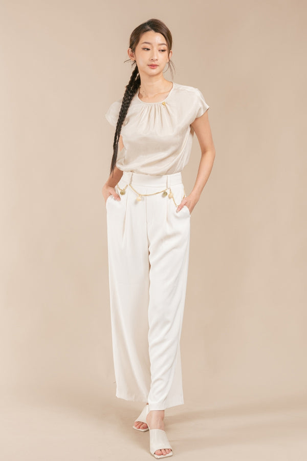 Ruyine Longevity Lock Charm Cap Sleeve Top